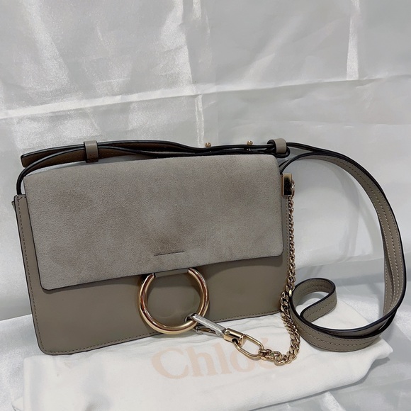 Chloe Handbags - Chloe Small Faye Gray CrossBody Bag